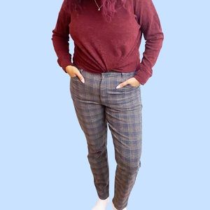 American Eagle Plaid Skinny Jeans 16 Reg